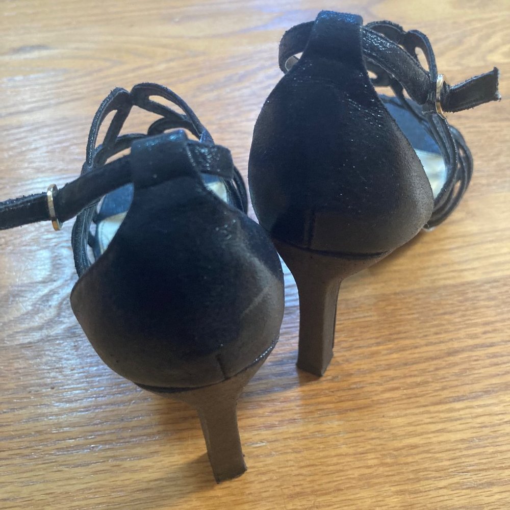Papell Studio Black Strappy Heels - Picture 4 of 16
